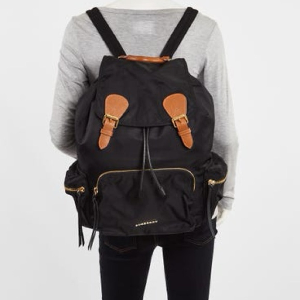 Burberry Black Nylon Backpack